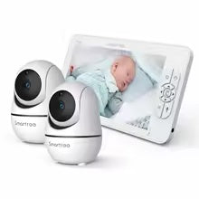 7" HD Split-Screen Baby Monitor – 2 Cams, Hack-Proof, 4000mAh Battery