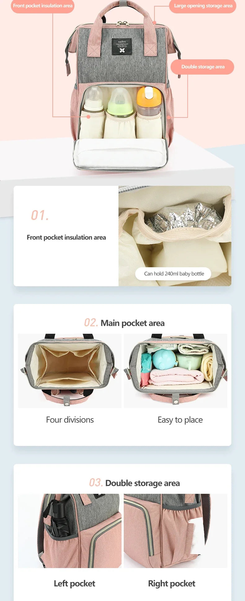Waterproof Baby Nursing Backpack