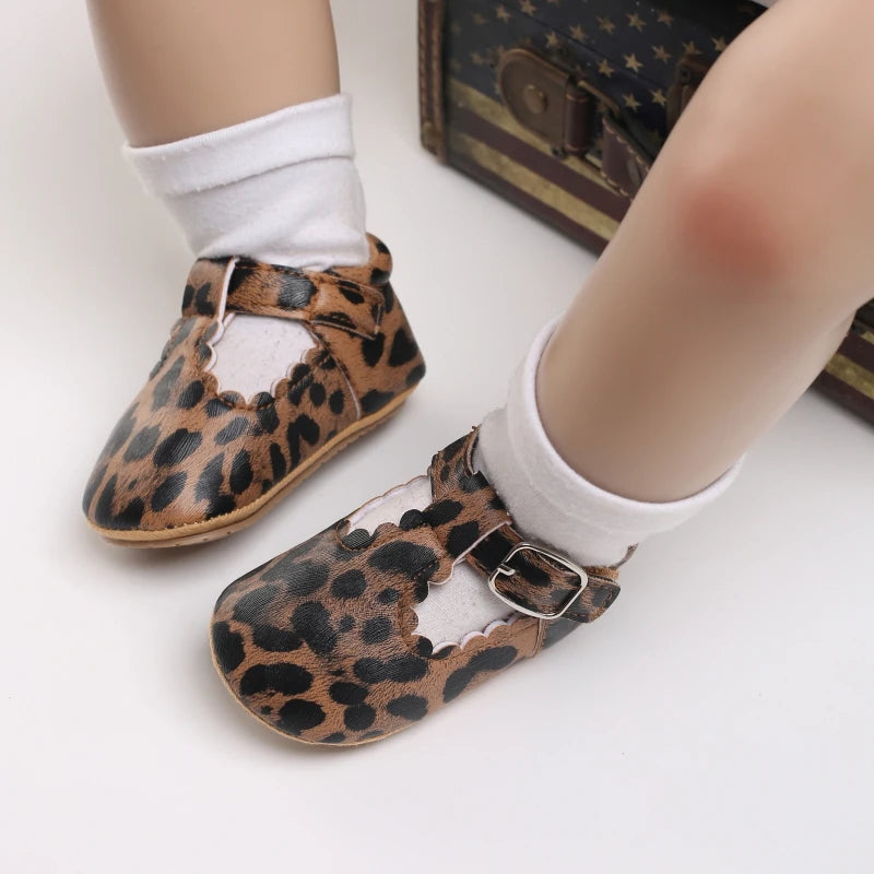 Striped Leather Baby Moccasins – Anti-Slip First Walkers