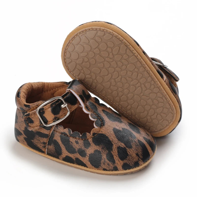 Striped Leather Baby Moccasins – Anti-Slip First Walkers