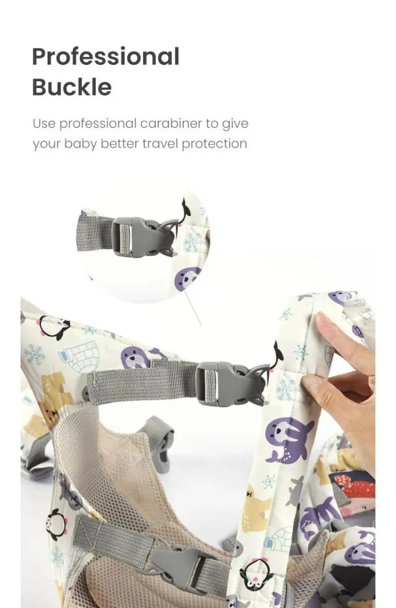 Ergonomic Baby Carrier with Waist Stool – Front Carry