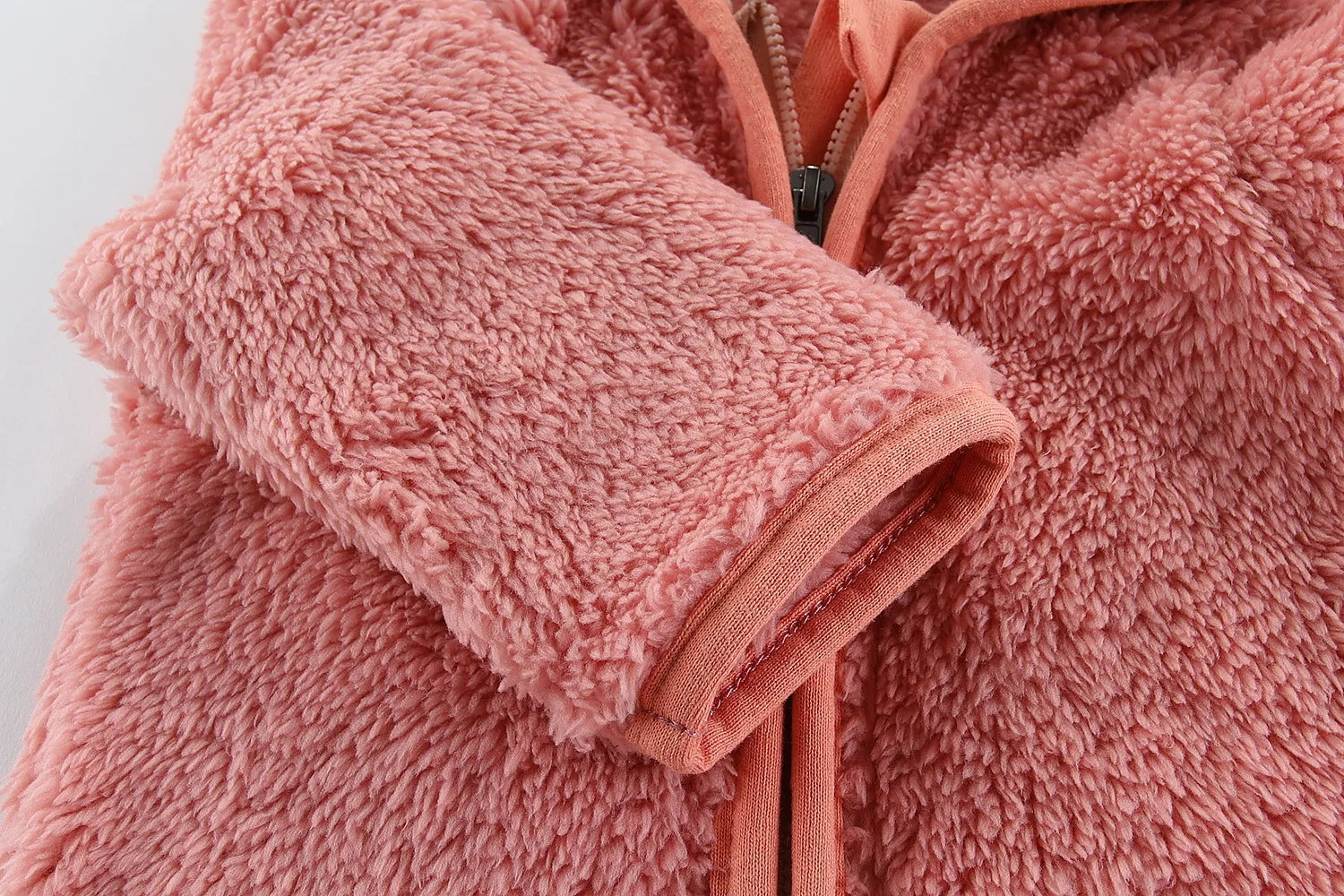 Spring and Autumn Children's Fleece Coat Baby Bear Ears Long Sleeve Warm Jacket 0-3 Years Old Child Clothing