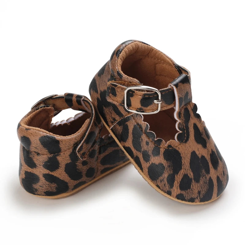 Striped Leather Baby Moccasins – Anti-Slip First Walkers