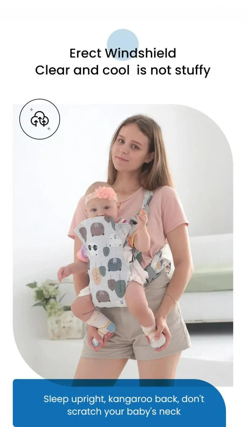 Ergonomic Baby Carrier with Waist Stool – Front Carry