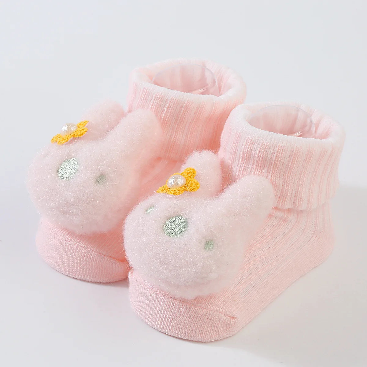 3D Cartoon Baby Socks with Hairband Set