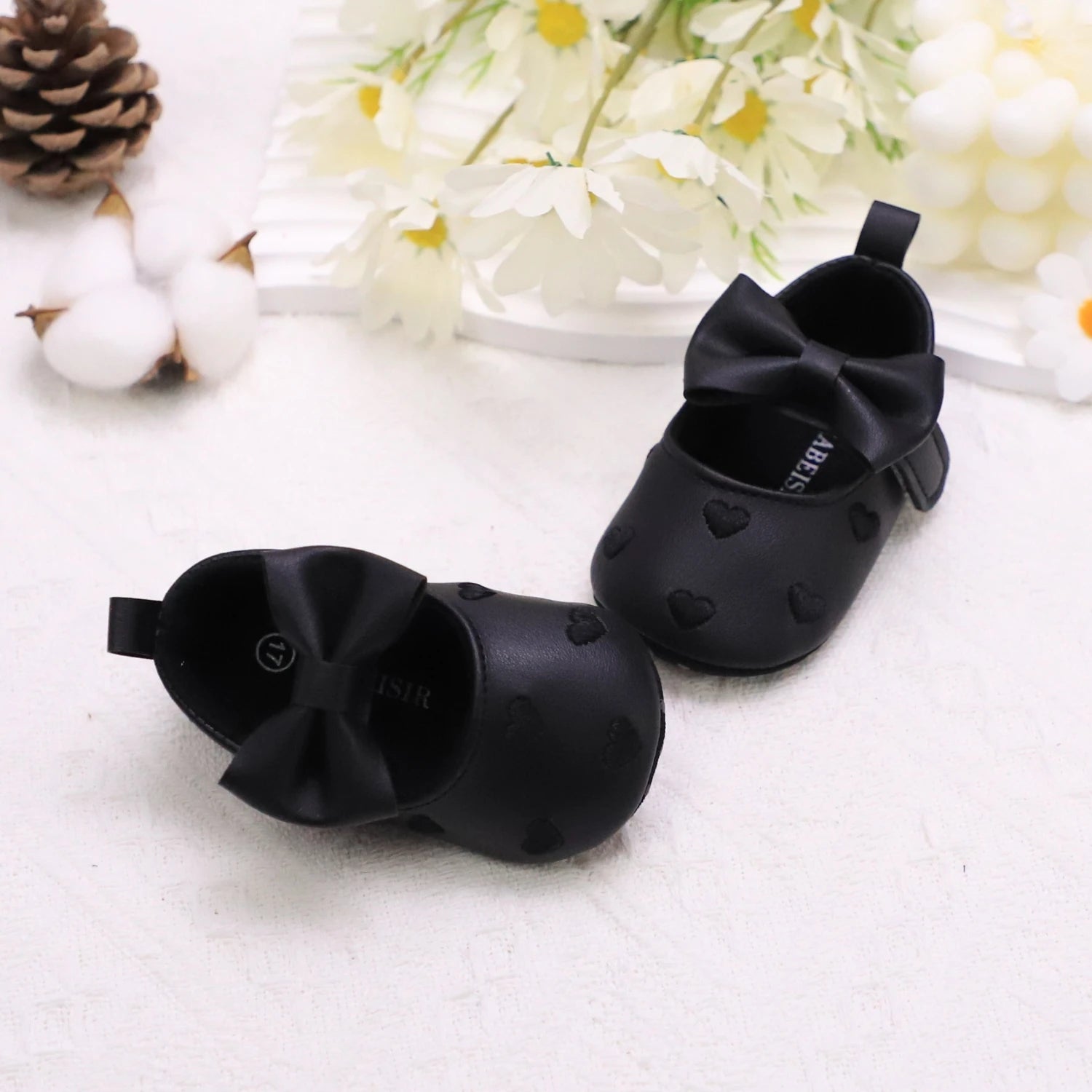 Love Embroidered Baby Girl Shoes – Soft First Step Walkers