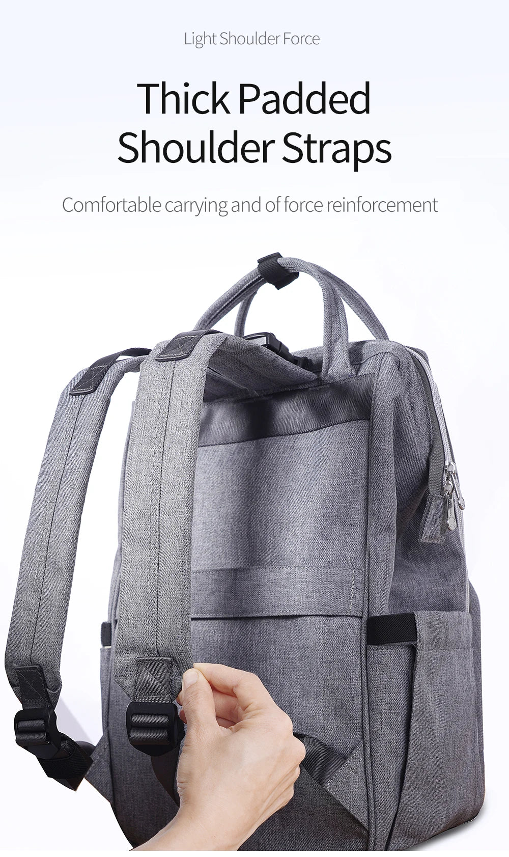 Sunveno Stylish Upgrade Diaper Bag Backpack Multifunction Travel BackPack Maternity Baby Changing Bags 20L Large Capacity