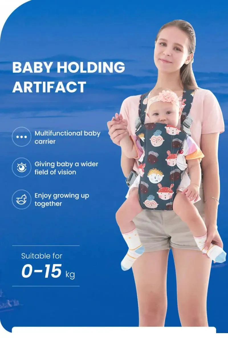 Ergonomic Baby Carrier with Waist Stool – Front Carry