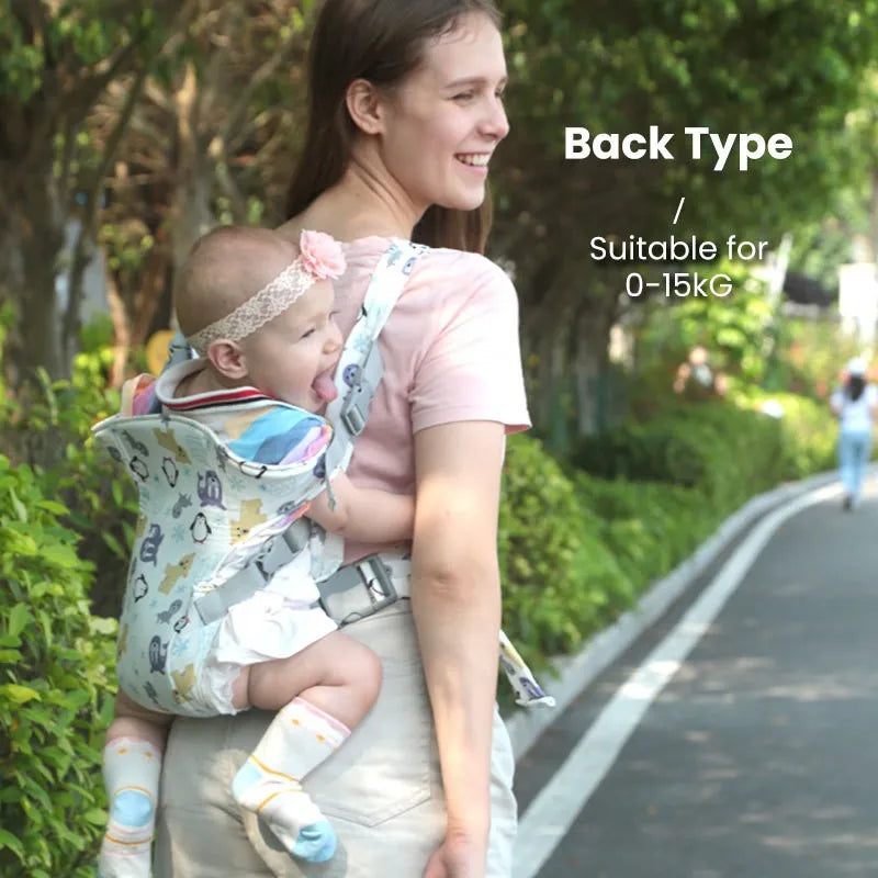 Ergonomic Baby Carrier with Waist Stool – Front Carry