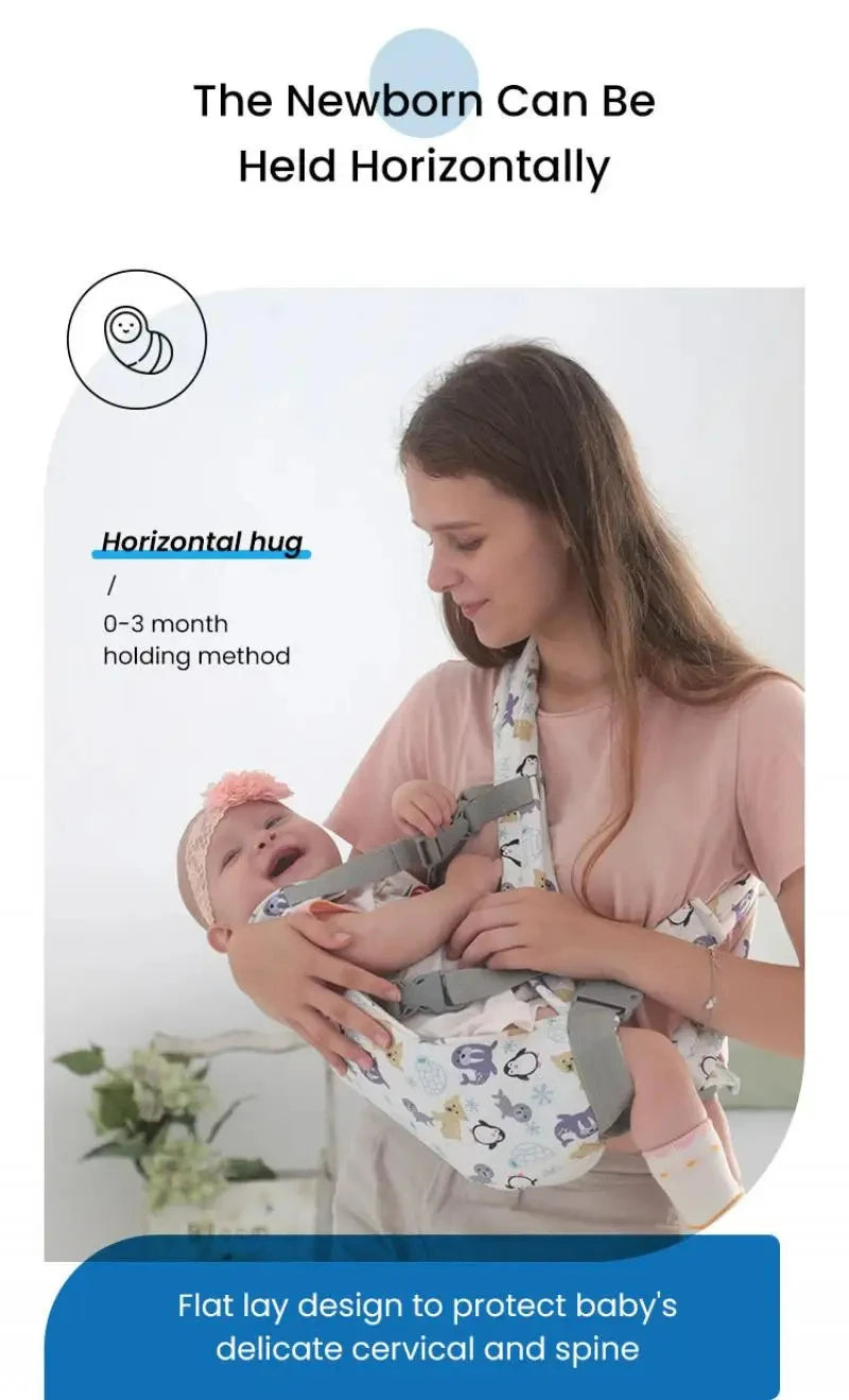 Ergonomic Baby Carrier with Waist Stool – Front Carry