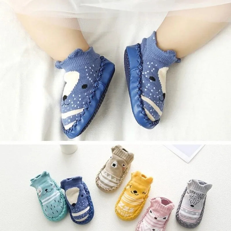 Baby Non-Slip Indoor Socks Slippers with Rubber Soles