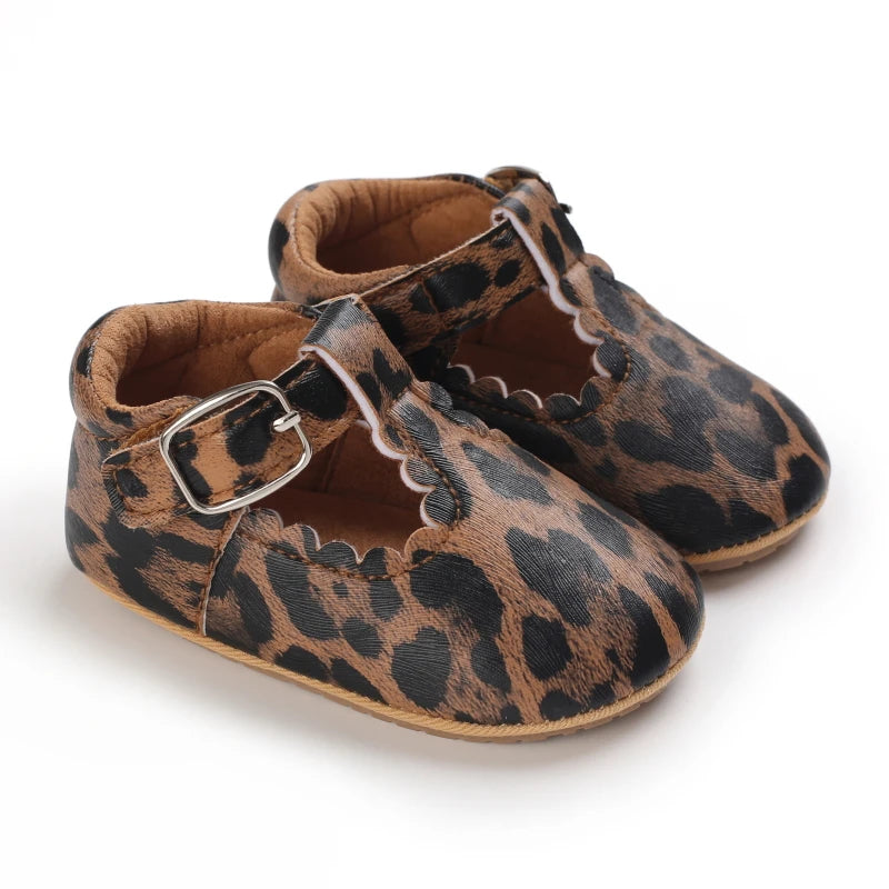 Striped Leather Baby Moccasins – Anti-Slip First Walkers