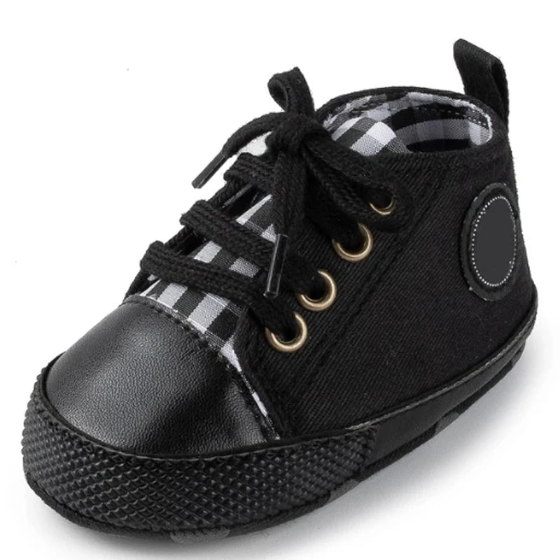 Canvas Baby Sneakers – Soft Sole First Walkers for Boys & Girls