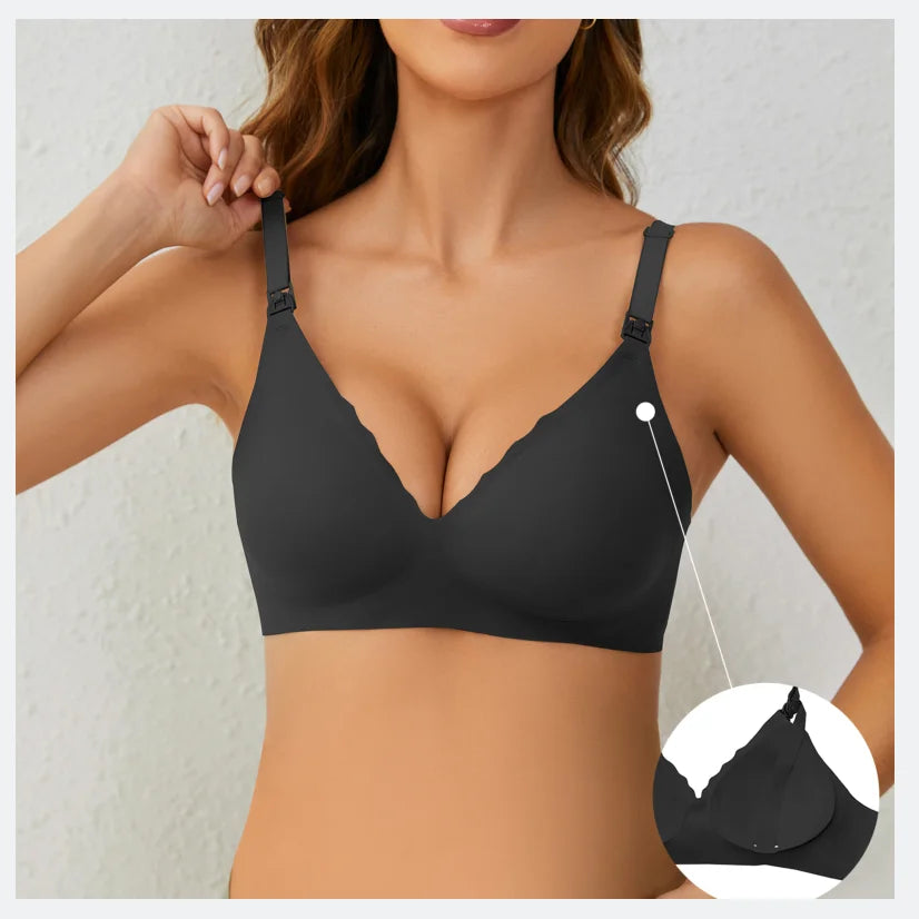 Front-Open Seamless Nursing Bra – Ultra-Thin Maternity Comfort