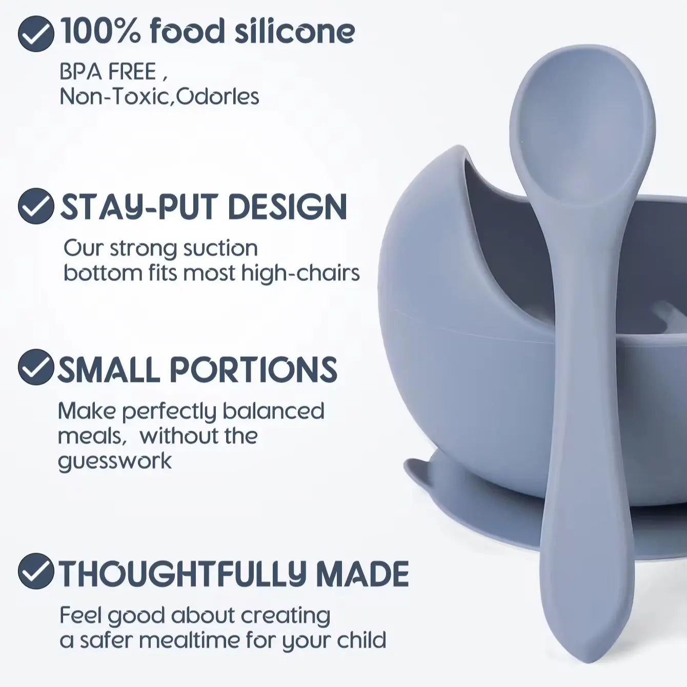 2PC Baby Suction Bowls – Baby-Led Weaning Feeding Set