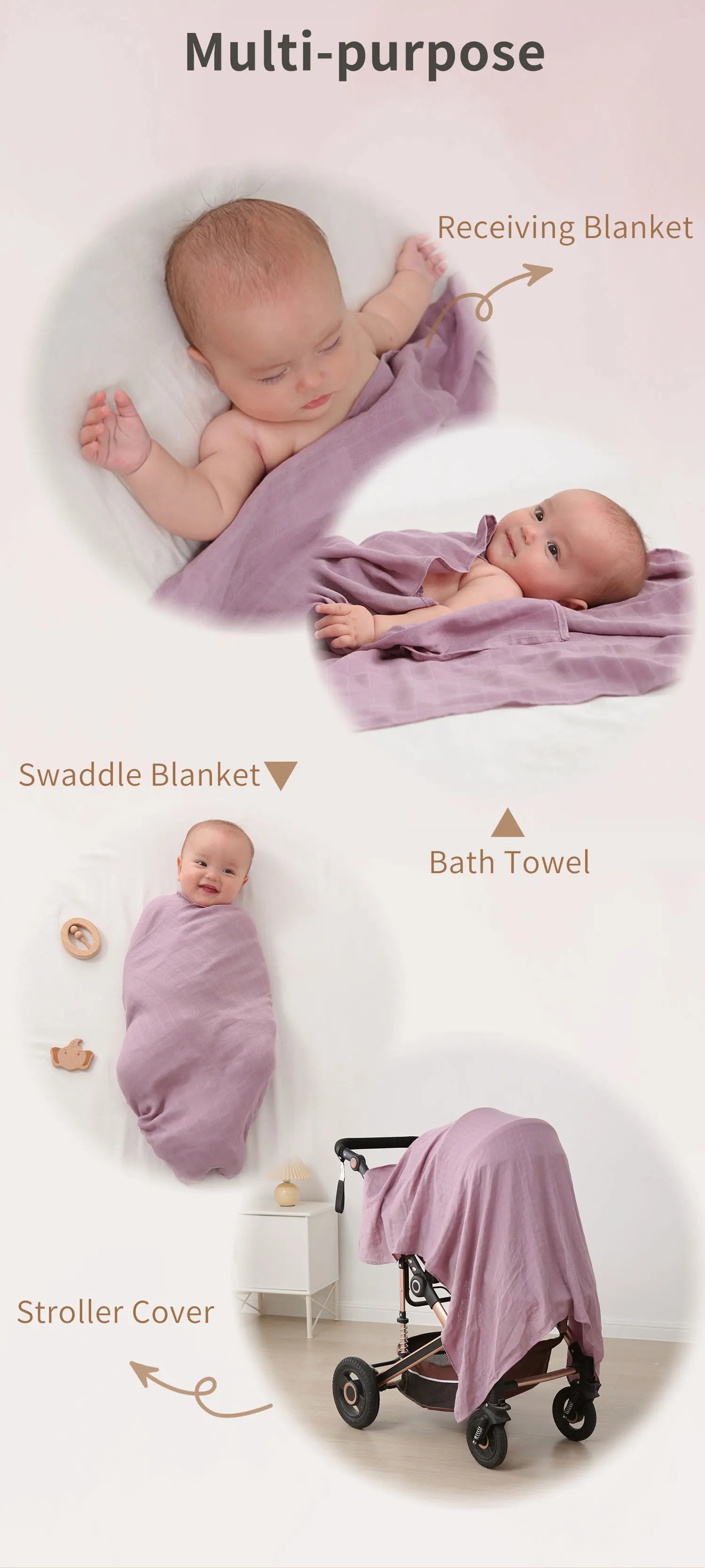 Cotton Gauze Muslin Baby Blanket Super Soft Newborn Swaddle Wrap Quick Dry Boy Girl Kids Bath Towel Baby Stroller Blanket Cover