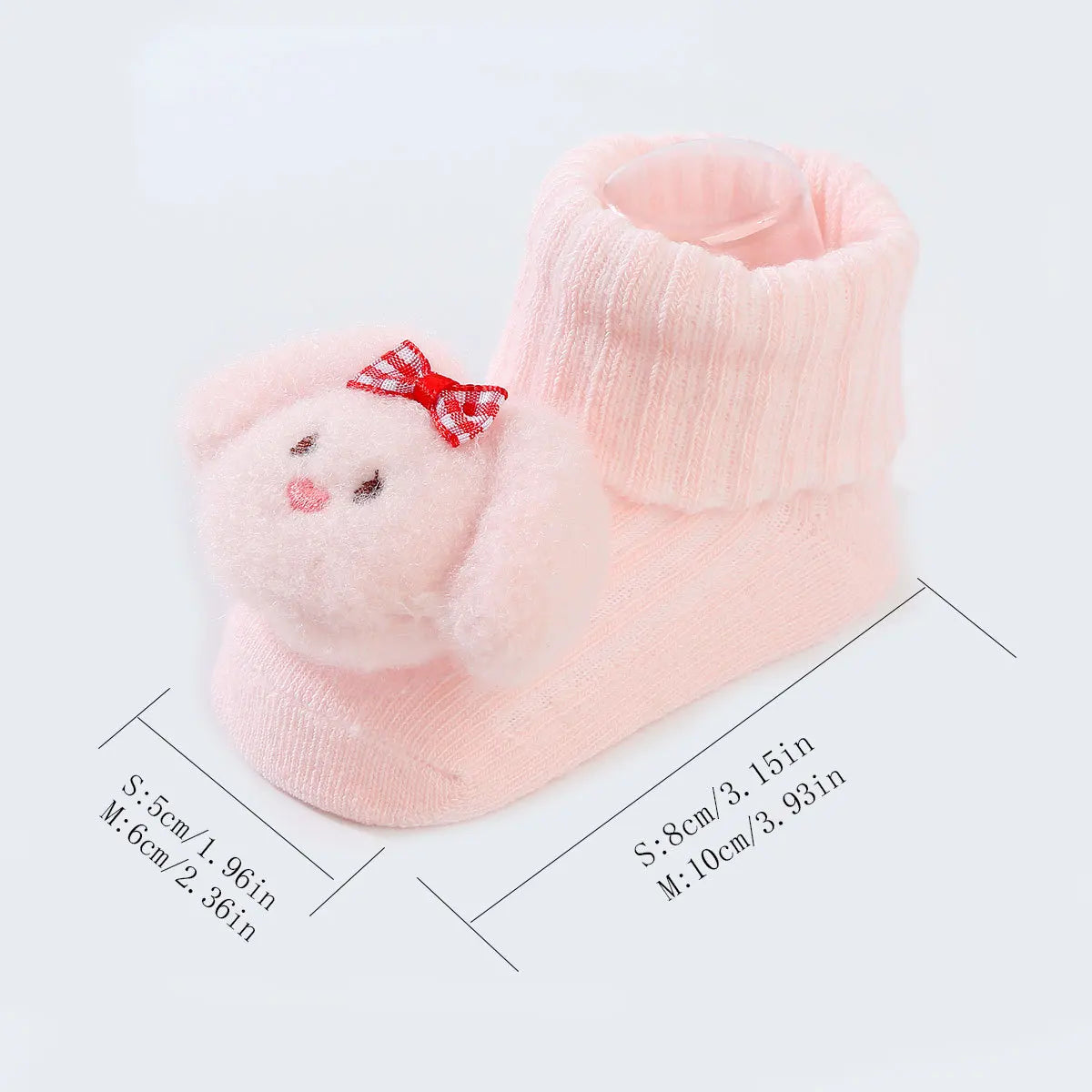 3D Cartoon Baby Socks with Hairband Set