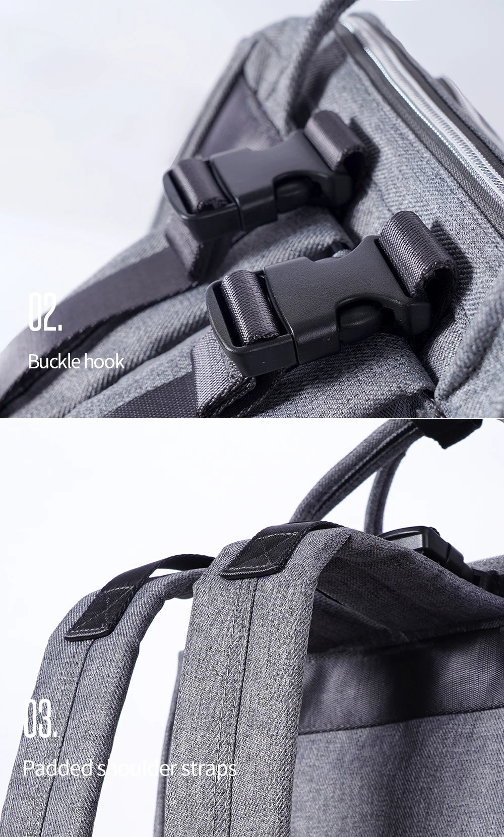 Sunveno Stylish Upgrade Diaper Bag Backpack Multifunction Travel BackPack Maternity Baby Changing Bags 20L Large Capacity