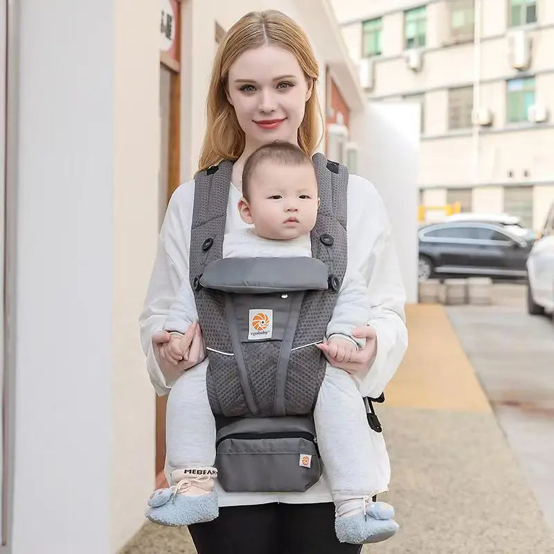 Ergonomic Baby Carrier with Waist Stool – Newborn to Toddler