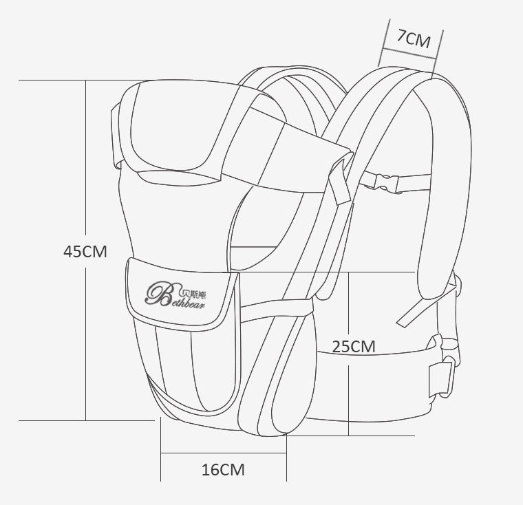Ergonomic Strong Breathable Adjustable Infant Baby Carrier Backpack