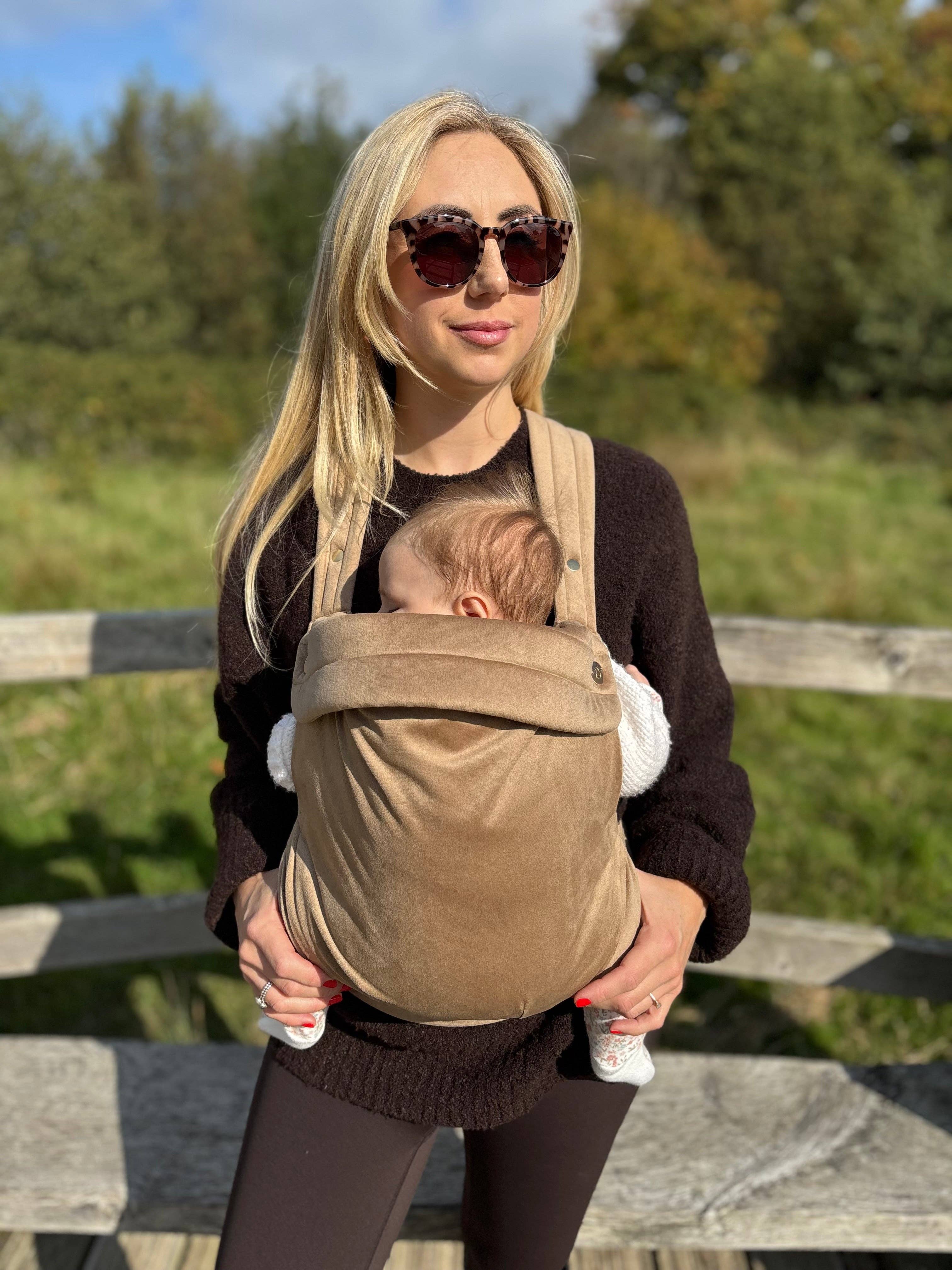 Velvet Baby Carrier - Almondine