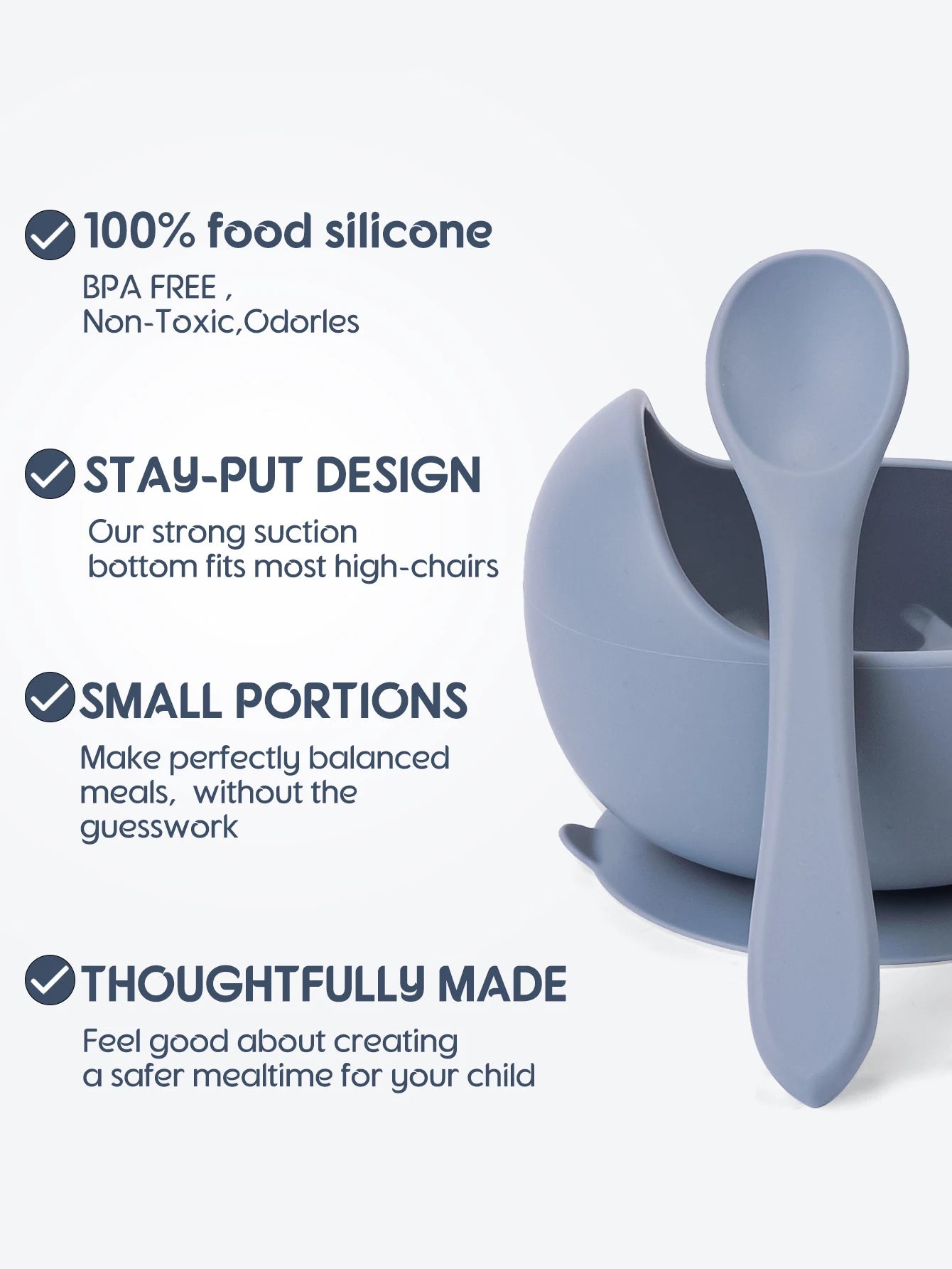 2PC Baby Suction Bowls – Baby-Led Weaning Feeding Set