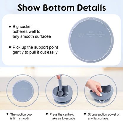 2PC Baby Suction Bowls – Baby-Led Weaning Feeding Set