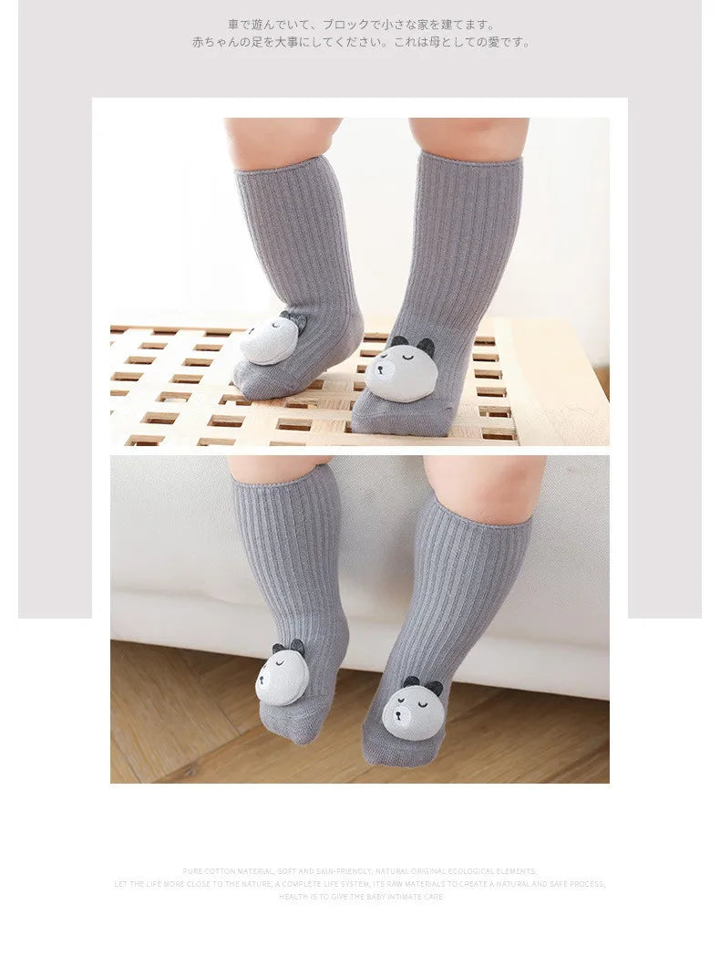 Lawadka Anti-Slip Cotton Baby Socks – Cartoon (Newborn 2025)