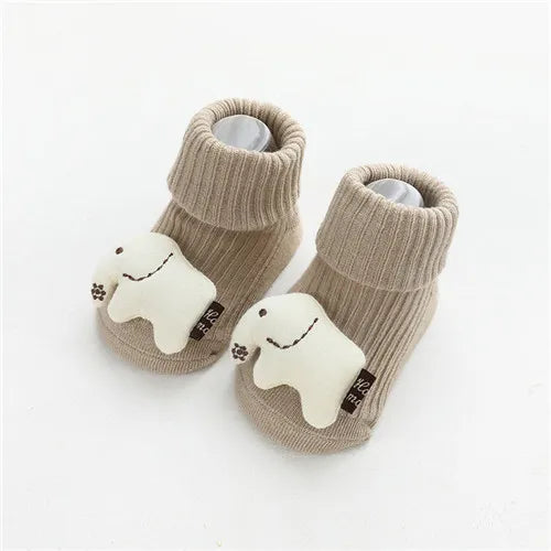 Lawadka Anti-Slip Cotton Baby Socks – Cartoon (Newborn 2025)