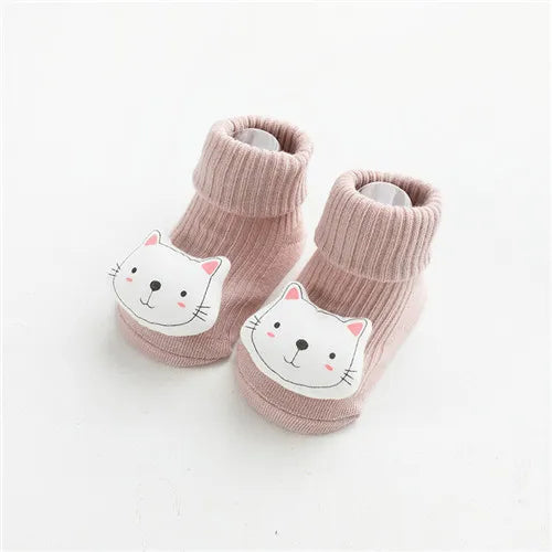 Lawadka Anti-Slip Cotton Baby Socks – Cartoon (Newborn 2025)
