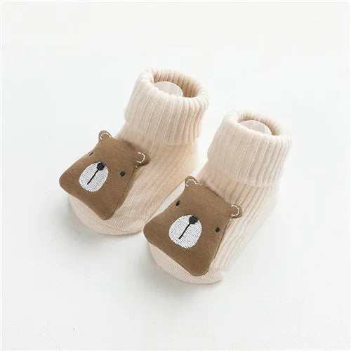 Lawadka Anti-Slip Cotton Baby Socks – Cartoon (Newborn 2025)