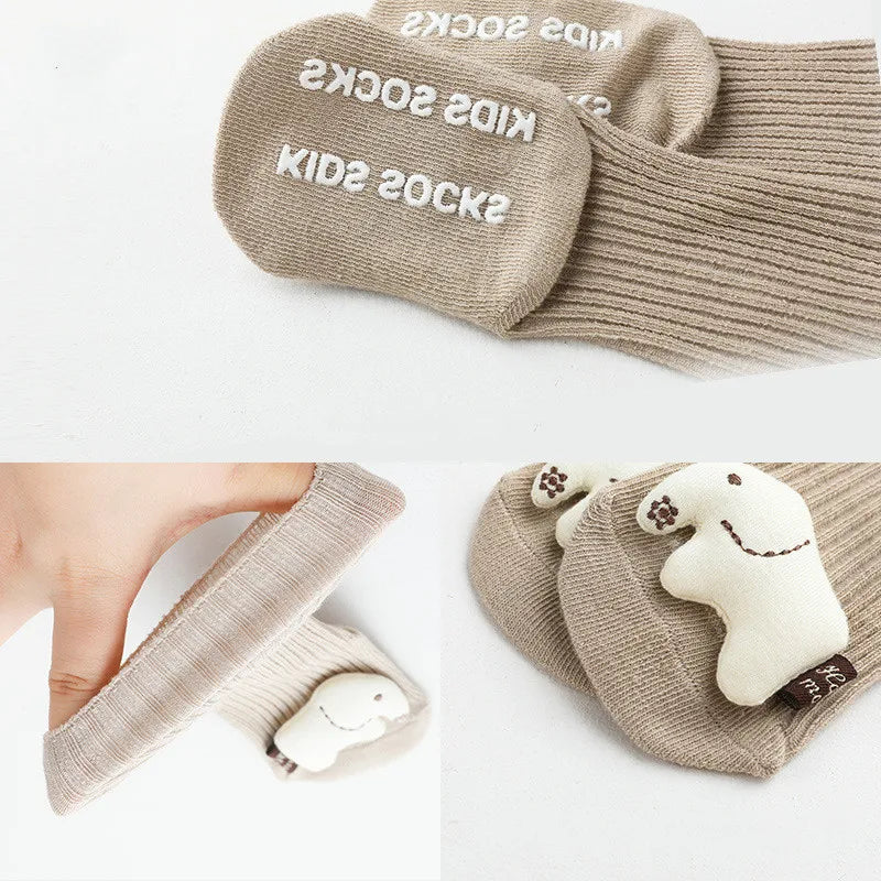 Lawadka Anti-Slip Cotton Baby Socks – Cartoon (Newborn 2025)