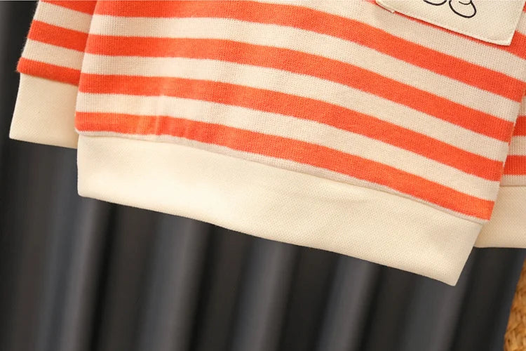 New Spring Autumn Baby Boys Girls Clothes Fashion Striped Children T-Shirt Pants 2Pcs/Set Toddler Casual Costume Kids Tracksuits