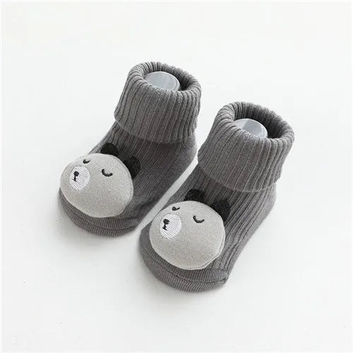 Lawadka Anti-Slip Cotton Baby Socks – Cartoon (Newborn 2025)