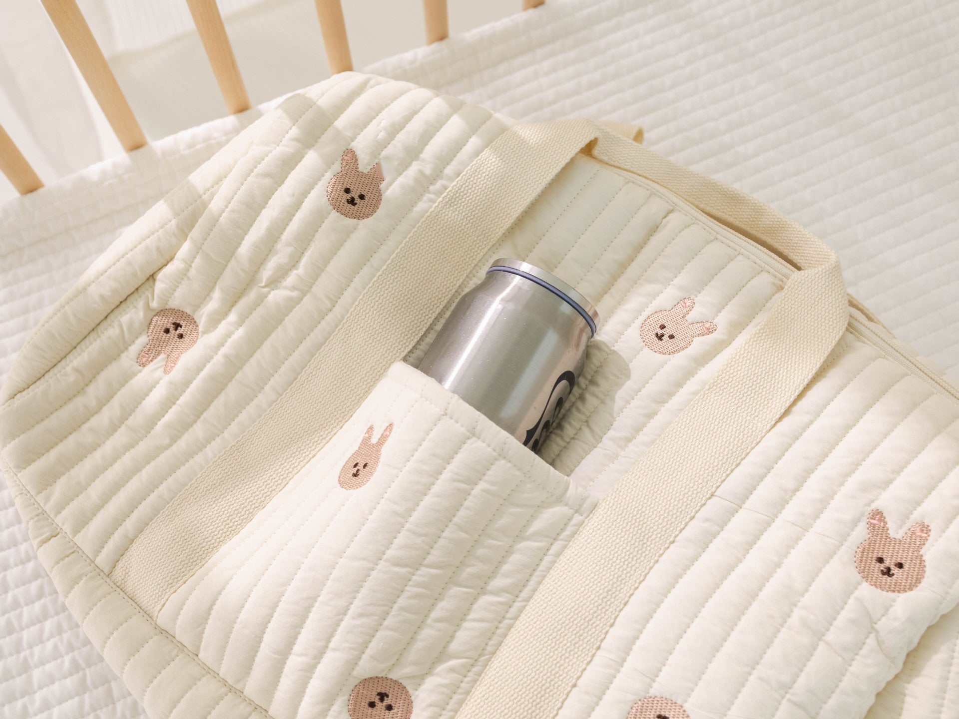Large Mommy Diaper Tote with Stroller Straps & Organizer