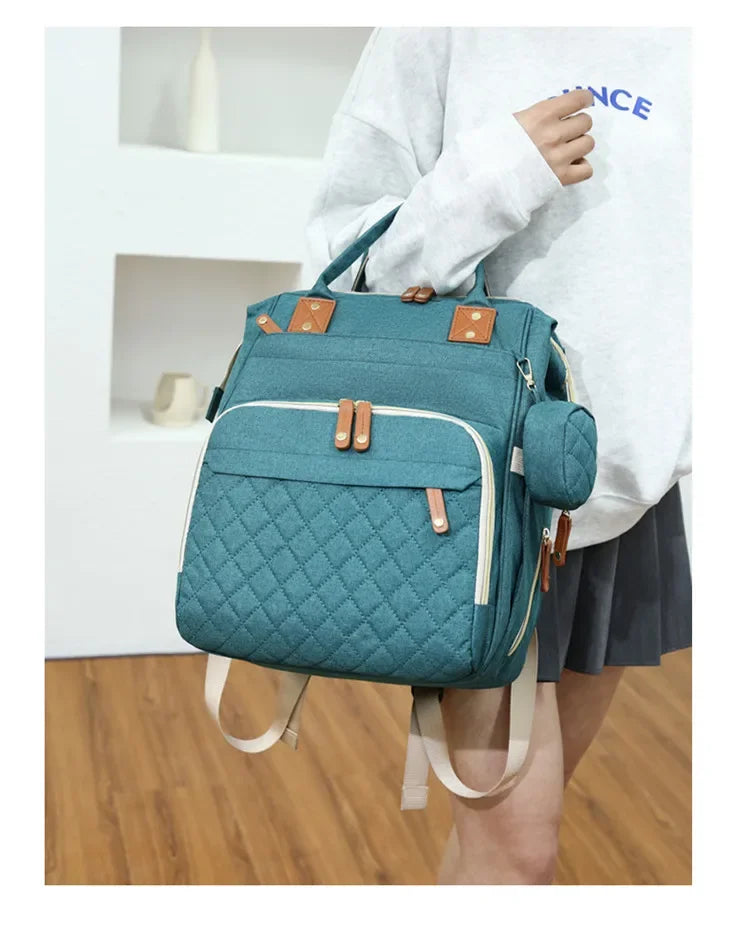 Diaper Bag with Changing Station 3 in 1 Baby Diaper Backpack with Foldable Changing Pad, Large Travel Back Pack for Girl Boy