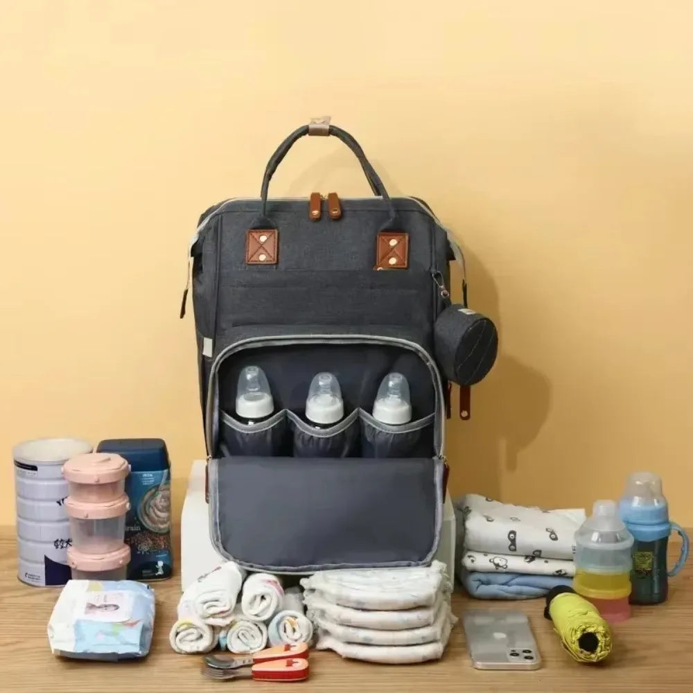 Baby diaper backpack toddler diaper backpack with diaper changing pad mom and dad travel large capacity backpack baby bag