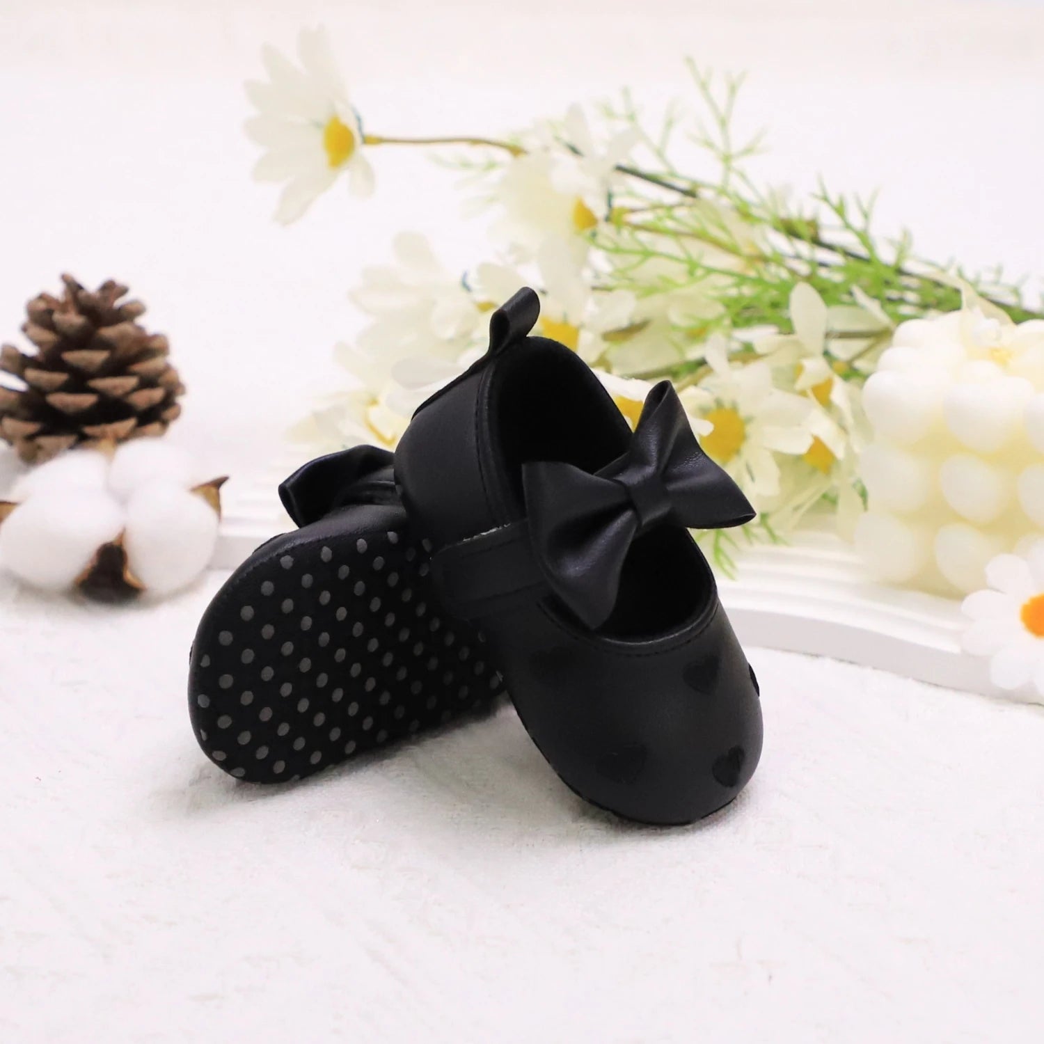 Love Embroidered Baby Girl Shoes – Soft First Step Walkers
