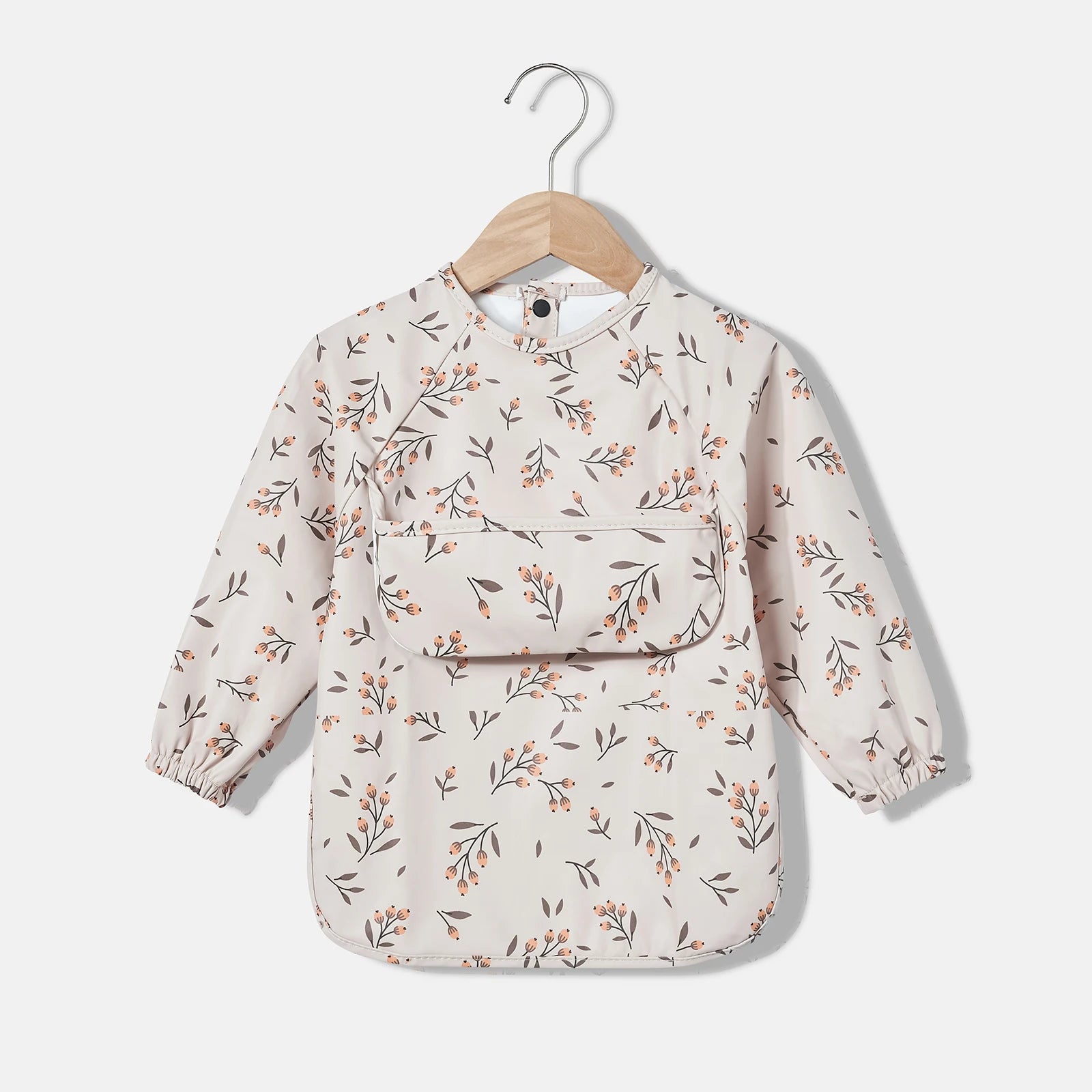 New Baby's Waterproof Long Sleeve Apron with Pocket Toddler Burp Cloth Boys Girls Anti-dirty Art Smock Baby Stuff Denmark bib