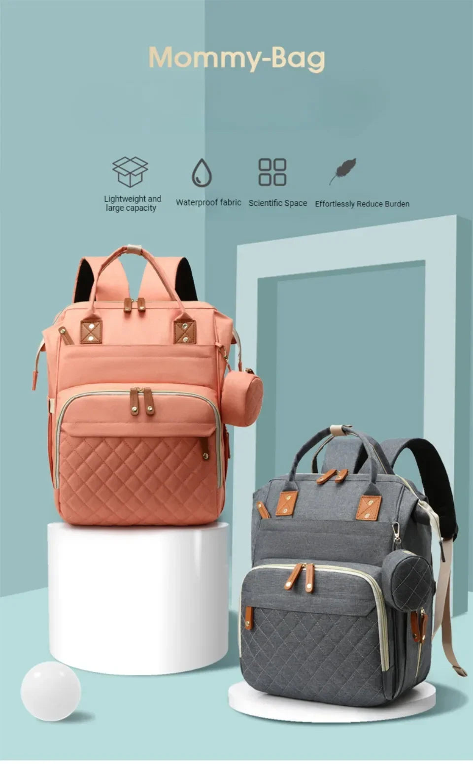 Baby diaper backpack toddler diaper backpack with diaper changing pad mom and dad travel large capacity backpack baby bag