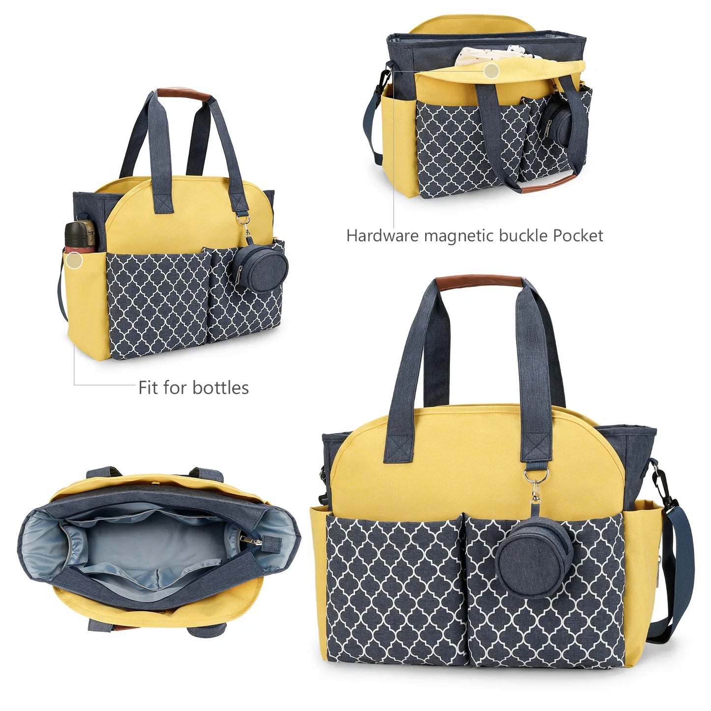Baby Changing Carrier Bag with  Shoulder Strap Portable Waterproof and Large Capacity