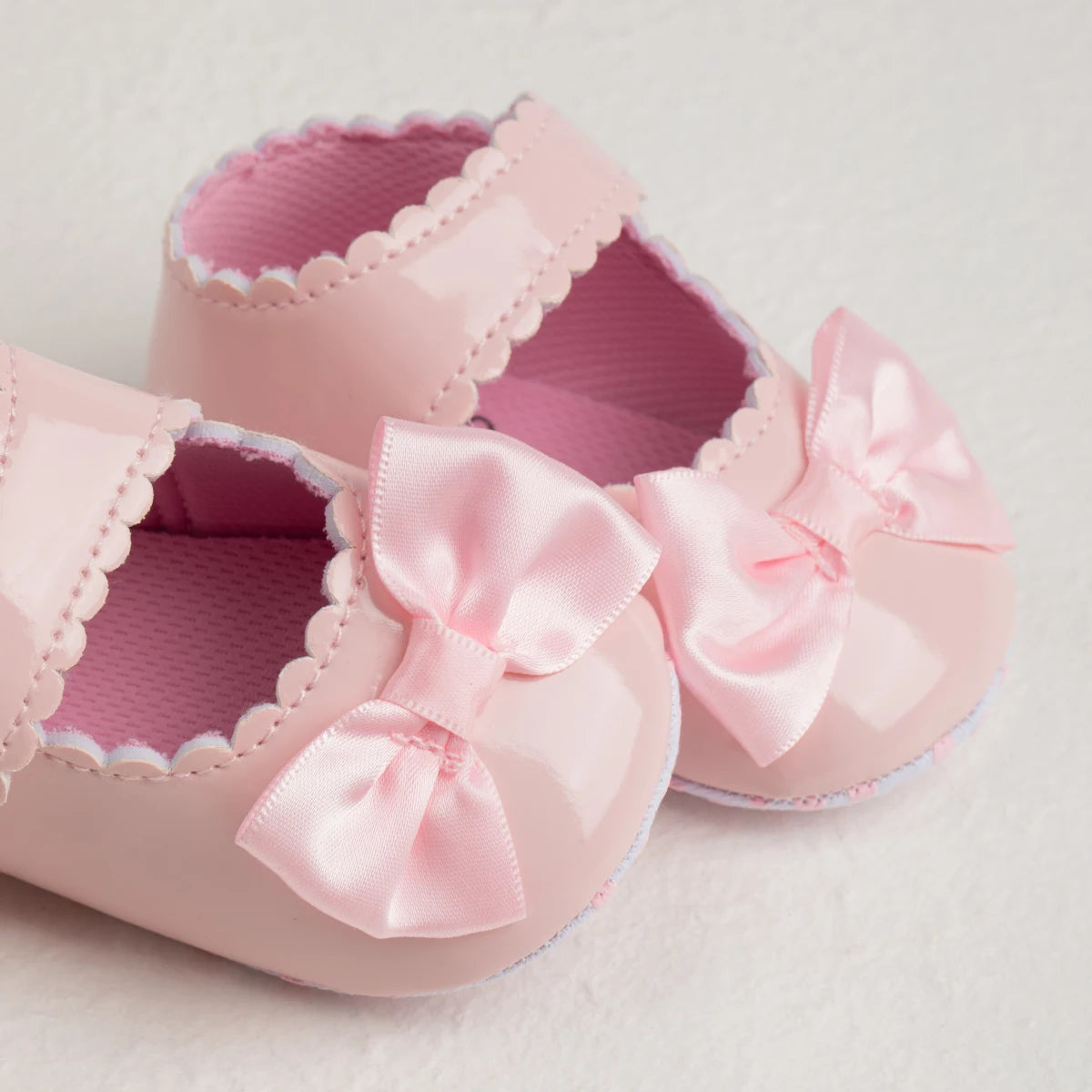 Meckior PU Leather Bowknot Baby Girl Shoes – Soft Sole Flats
