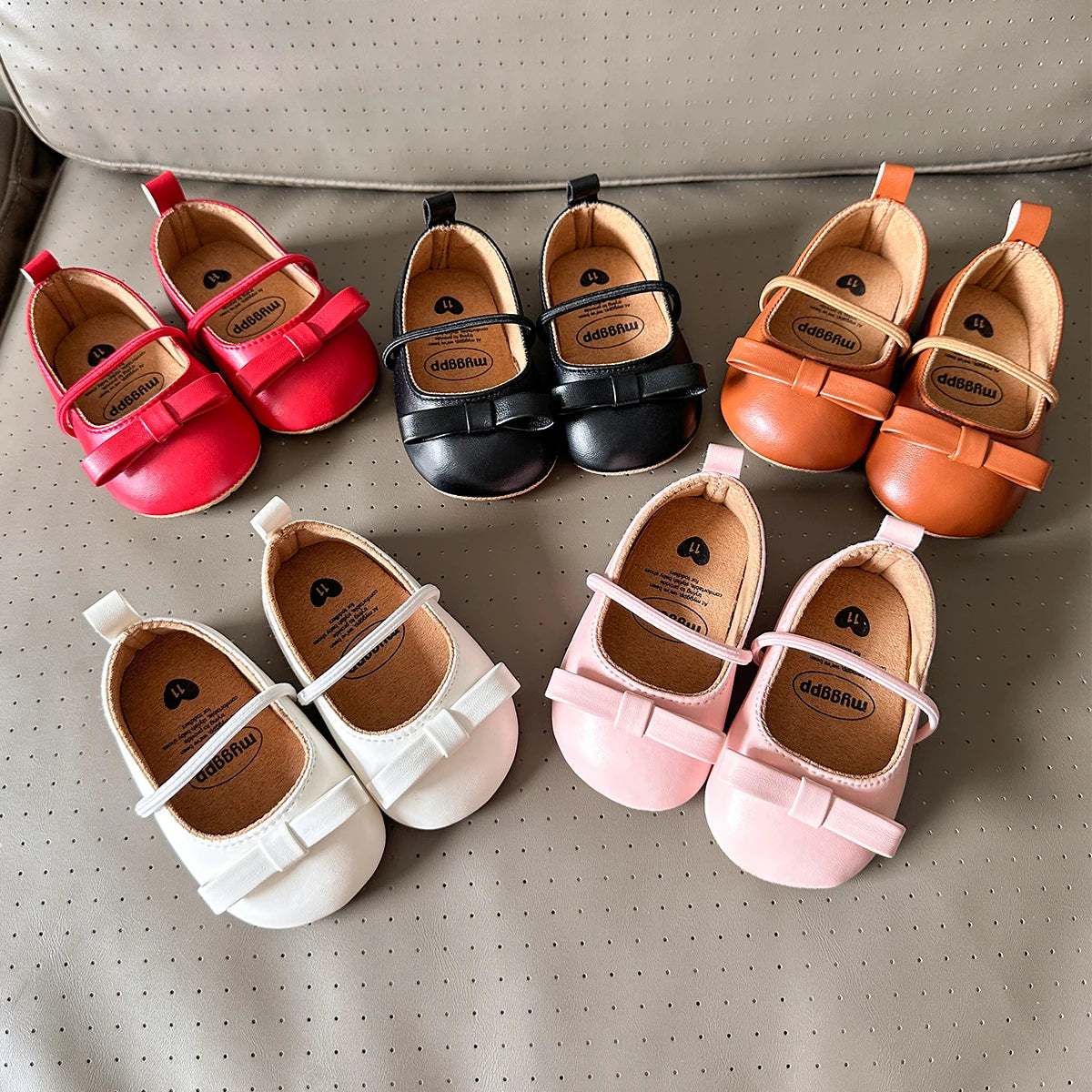 Multicolour Leather Baby Shoes – Soft Sole First Walkers