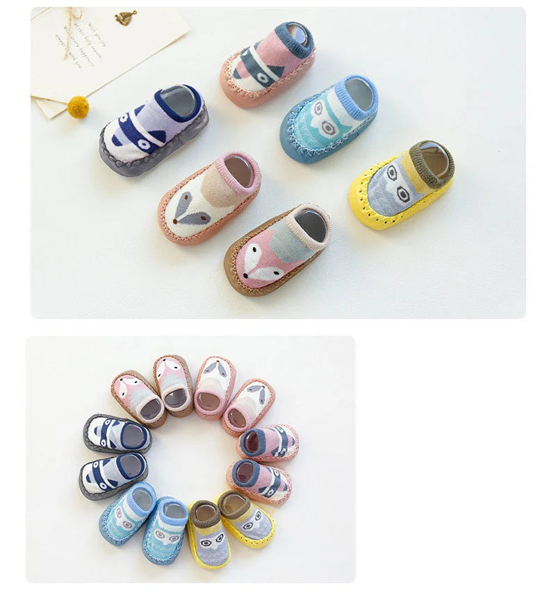 Baby Non-Slip Indoor Socks Slippers with Rubber Soles