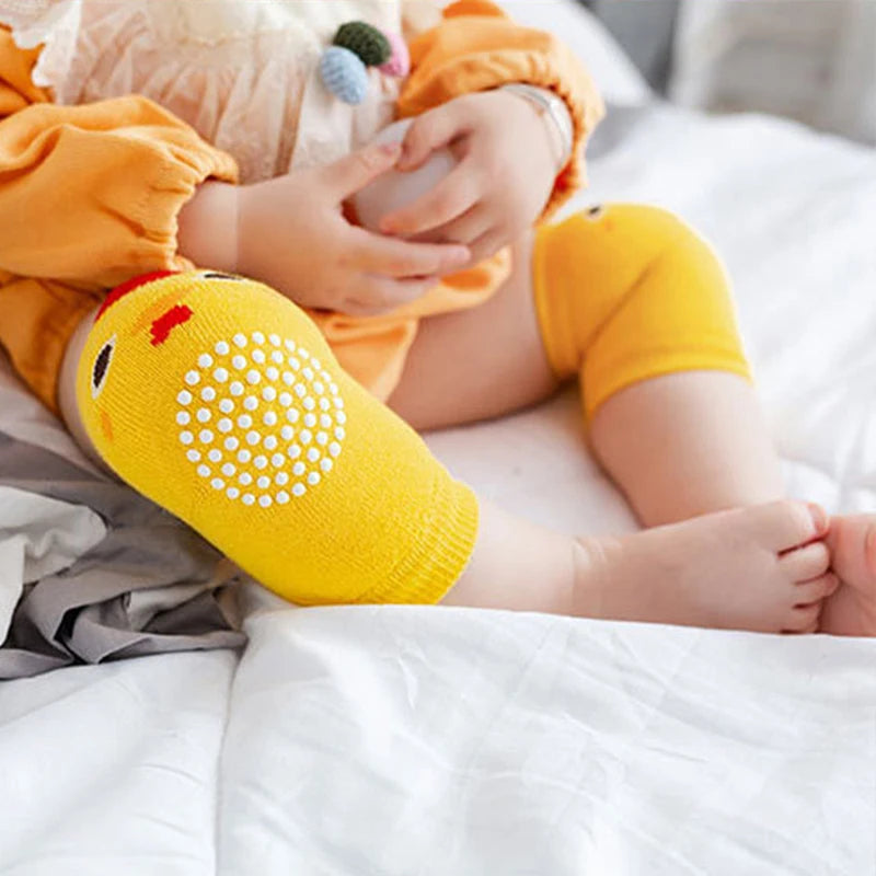 Cotton Baby Knee Pads – Anti-Slip Crawling Protection (0–3 Years)