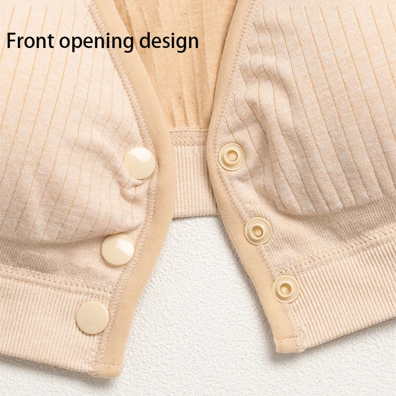 Pregnancy Seamless Nursing Bra Front Closure Comfortable Women's Push Up Breastfeeding Bra Maternity Underwear