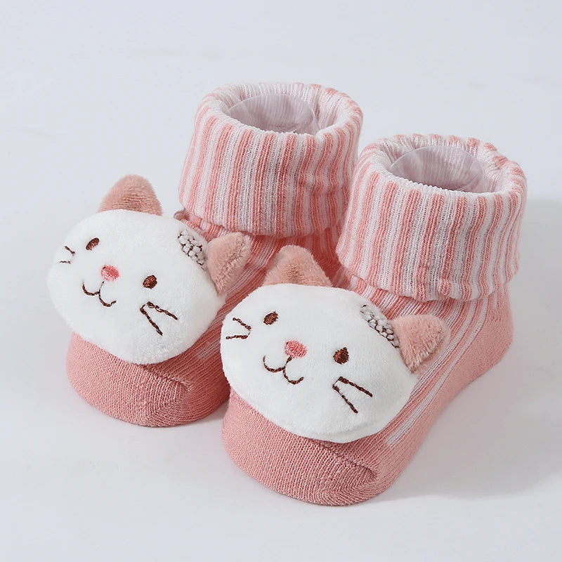 Cartoon Animal Cotton Baby Socks – Soft & Breathable Newborn Socks