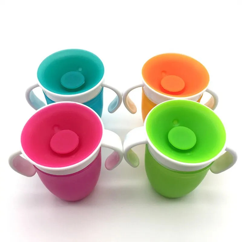 Silicone Cup Mouth 360 Leak Proof Sprinkling Magic Cup Baby Children Learn To Drink Anti Choke Drink Cup