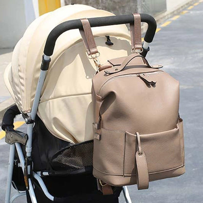 Leather Baby Changing Bag – Large Capacity