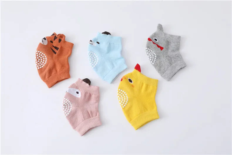 Cotton Baby Knee Pads – Anti-Slip Crawling Protection (0–3 Years)
